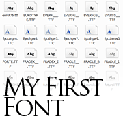 my first font